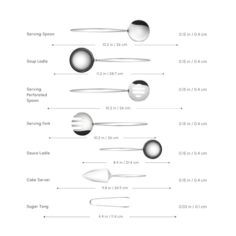Karaca Porto 7-Piece Stainless Steel Serving Set, Silver