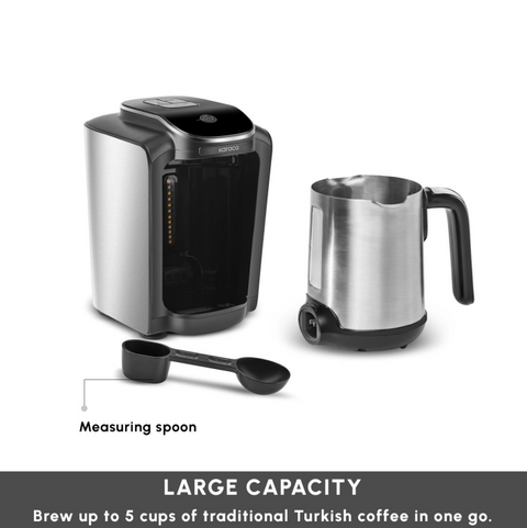 Karaca Hatır Neo Inox Turkish Coffee Maker,  735W, 300ml, Inox