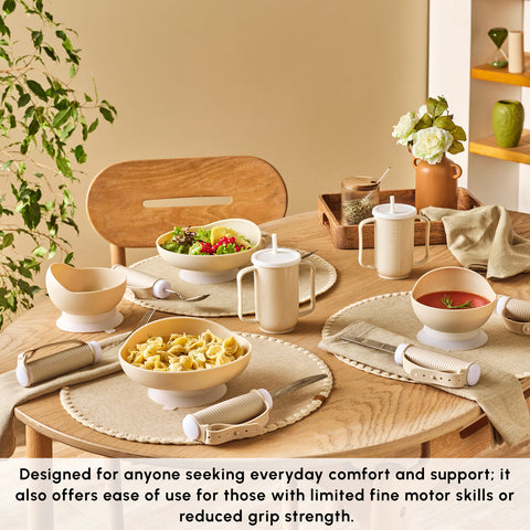 Karaca For All Anti Spill Dinner Plate, 19cm, Beige