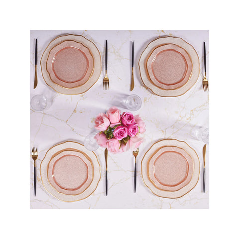 Karaca Santa 12 Piece Glass Dinner Set for 6 People, Multi