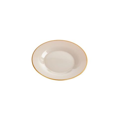 Karaca Retro Glass Side Plate, 20cm, Beige Gold