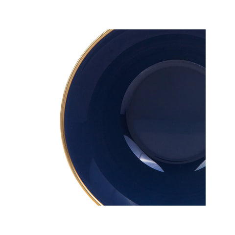 Karaca Retro Glass Snack Bowl, 12.5cm, Navy Blue Gold
