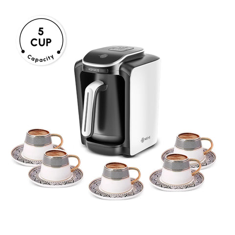 Karaca Hatır Neo-S Turkish Coffee Maker, 535W, Porcelain White