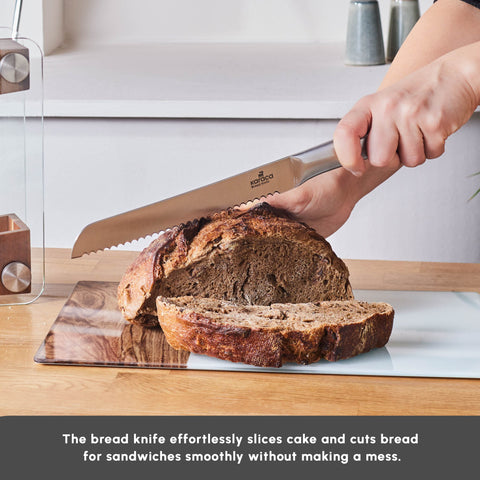 Karaca Venus 6 Piece Knife Block Set, Silver