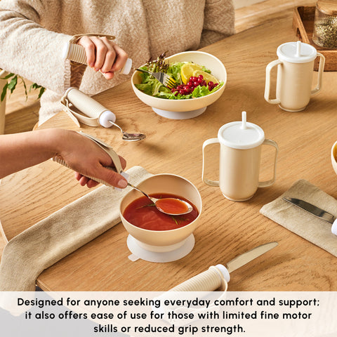 Karaca For All Anti Spill Cereal/Soup Bowl, 13cm, Beige