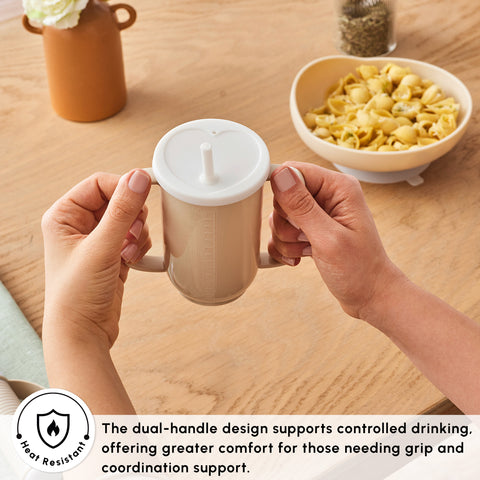 Karaca For All Easy-Grip Anti-Spill Highball Glass, 350ml, Beige