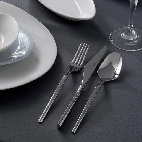 Jumbo 5100 Quartz 84-Piece Stainless Steel Cutlery Set for 12 People, Silver