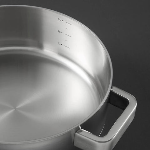 Jumbo Monaco 8-Piece 3ply Stainless Steel Induction Cookware Set, Silver