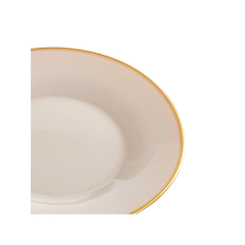 Karaca Retro Glass Side Plate, 20cm, Beige Gold