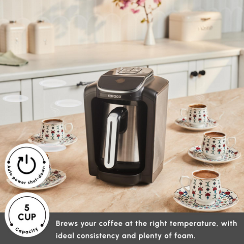 Karaca Hatır Neo Inox Turkish Coffee Maker,  735W, 300ml, Inox