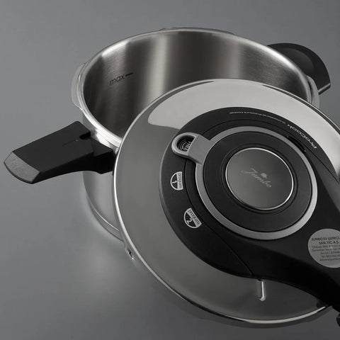 Jumbo Procook 4-Piece 4+6 L Stainless Steel Pressure Cooker, Silver
