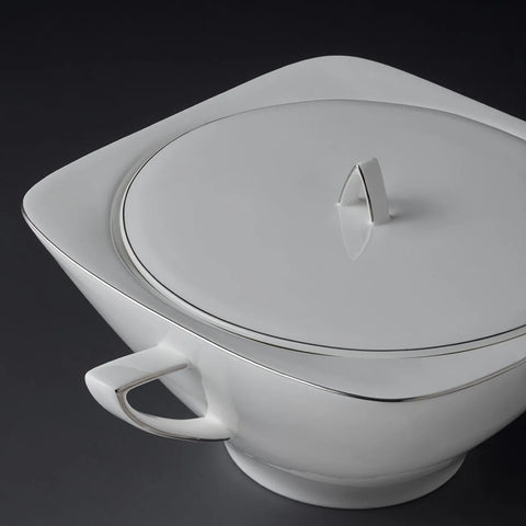 Jumbo Bone China Wind Platin 64-Piece Dinner Set for 12 People, Platin