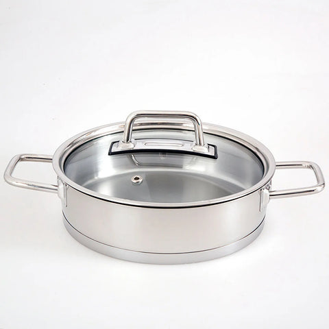 Jumbo Assos 6-Piece Stainless Steel Induction Cookware Set, Midi, Silver