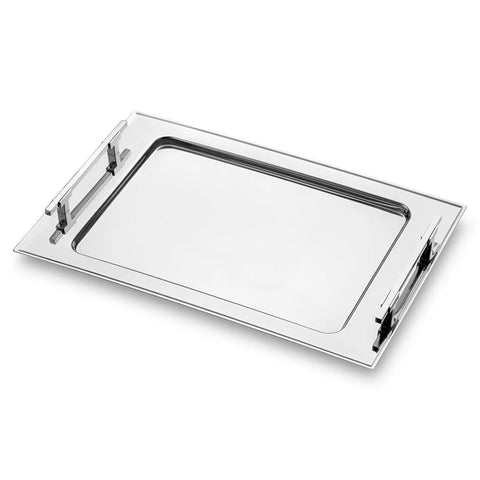 Jumbo New 9100 28-Piece Stainless Steel Square Tea Set, Silver