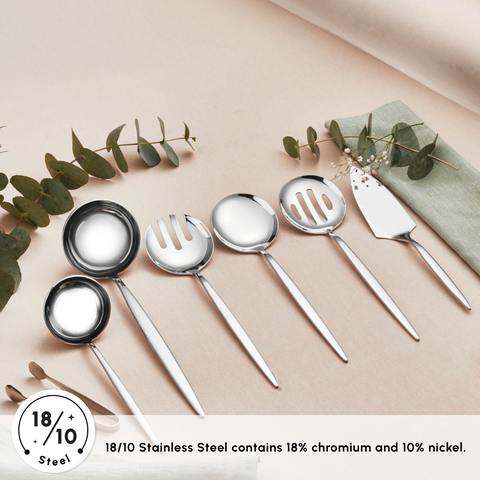 Karaca Porto 7-Piece Stainless Steel Serving Set, Silver