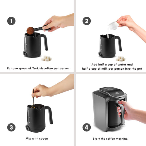 Karaca Hatır Neo-S Turkish Coffee Maker, 535W, Space Grey