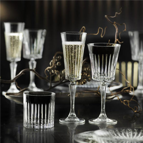 Rcr Timeless 6-Piece Champagne Flute Glass Set, 210ml, White