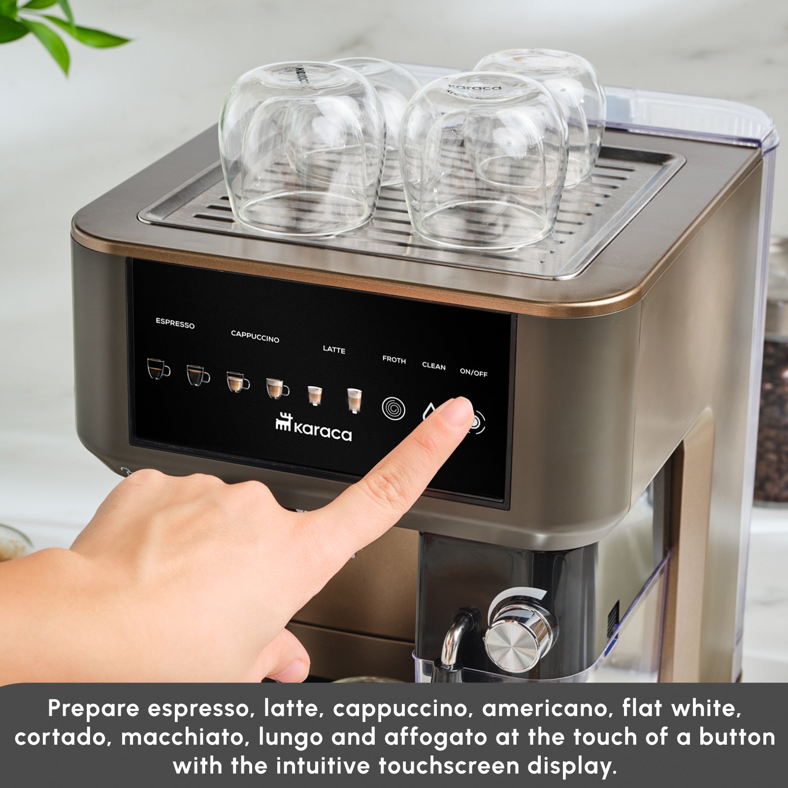 Karaca MyCaffe Barista S10 Espresso, Latte & Cappuccino Coffee Machine
