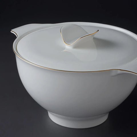 Jumbo Bone China Golda 61-Piece Dinner Set for 12 People, Gold