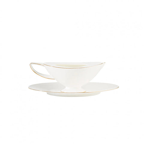 Jumbo Bone China Moon Gold 64-Piece Dinner Set for 12 People, Gold
