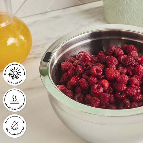 Karaca Ice & Hot Stainless Steel Serving Bowl, 20cm, Silver