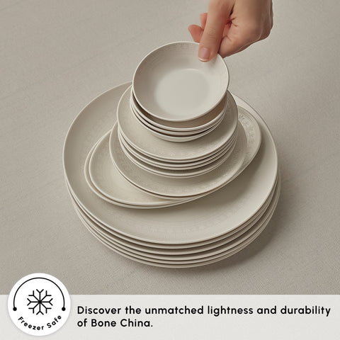 Karaca Bone China Artiste 26-Piece Serveware Set for 6 People, White