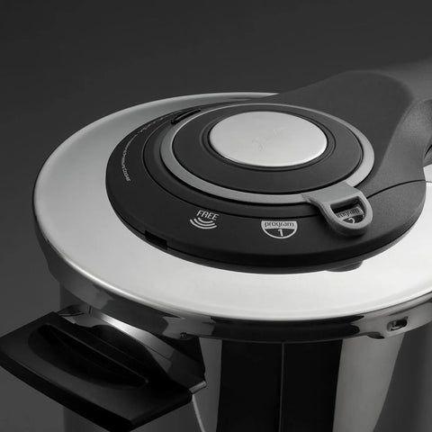 Jumbo Procook 4-Piece 4+6 L Stainless Steel Pressure Cooker, Silver