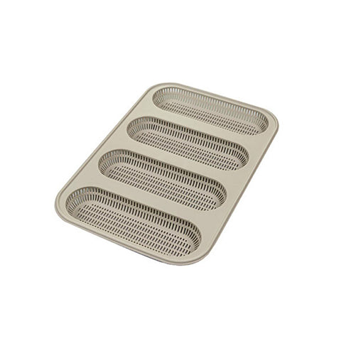 Silikomart 4-Piece Mini Baguette Bread Mould, Grey