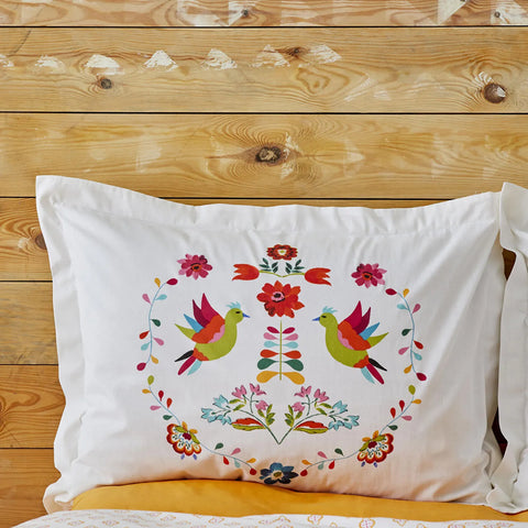 Karaca Parlin 100% Turkish Cotton Duvet Cover Set, Double, Fushia