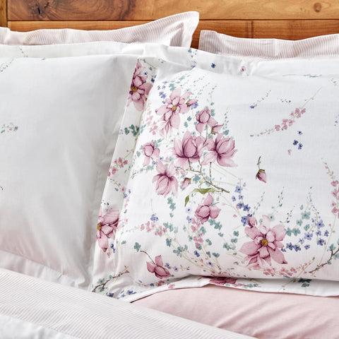 Karaca Home Dalila 100% Turkish Cotton Duvet Cover Set, Double, Pink