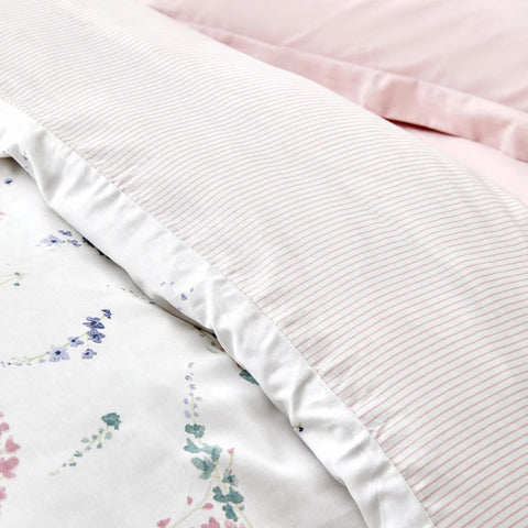Karaca Home Dalila 100% Turkish Cotton Duvet Cover Set, Double, Pink