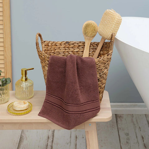 Karaca Home Daily Soft 100% Cotton Hand Towel, Coffee, 30 x 50cm