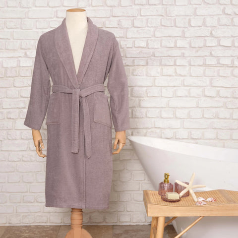 Karaca Home Daily Soft 100% Turkish Cotton Bathrobe, L/XL, Grey