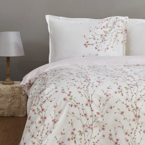 Karaca Home Annata 100% Turkish Cotton Bedding Set, Double, Somon