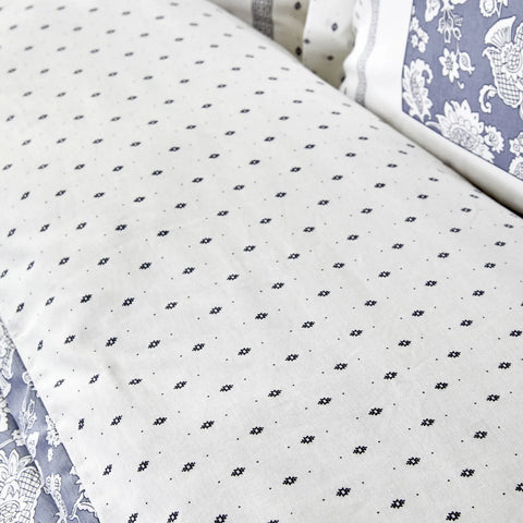 Karaca Celerina 100% Turkish Cotton Duvet Cover Set, Single, Blue