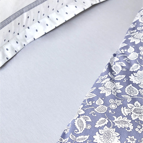 Karaca Celerina 100% Turkish Cotton Duvet Cover Set, Single, Blue