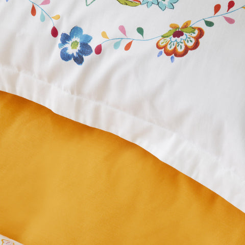 Karaca Parlin 100% Turkish Cotton Duvet Cover Set, Single, Fushia
