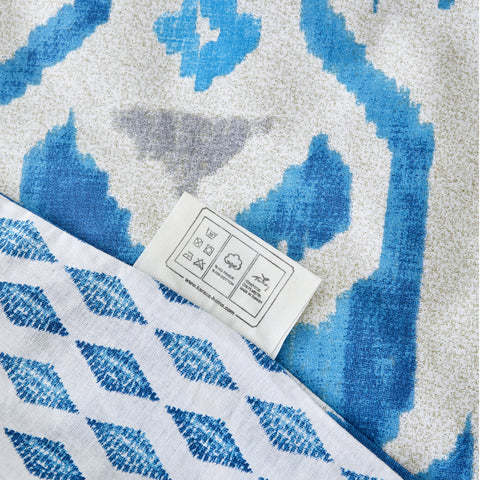 Karaca Neos 100% Turkish Cotton Duvet Cover Set, Single, Blue