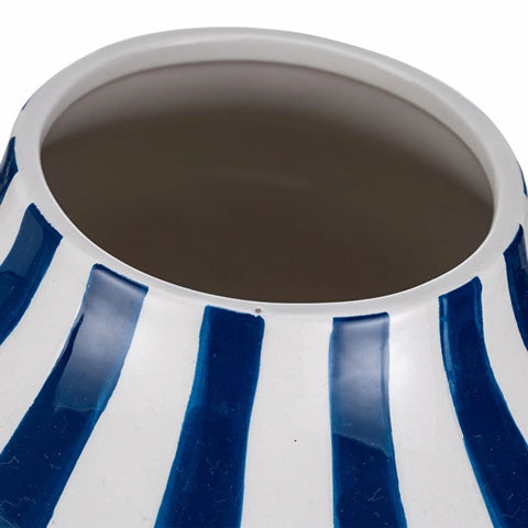 Karaca Bevel Decorative Vase, Navy