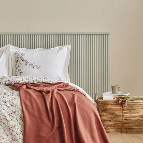 Karaca Mizu 100% Cotton Duvet Cover Set with Bedspread, Double, Multi