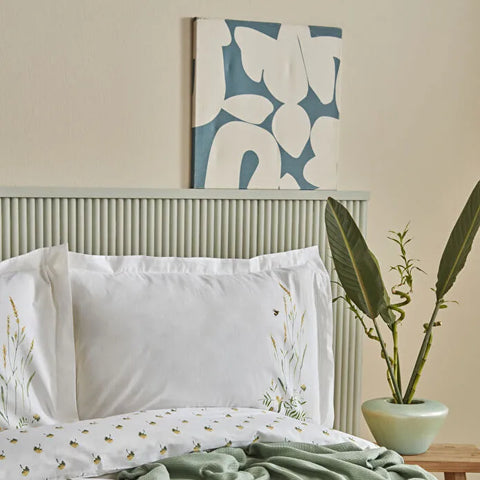 Karaca Herbal 100% Cotton Duvet Cover Set with Bedspread, Double, Green