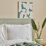 Karaca Home Herbal 100% Cotton Double Duvet Cover Set with Bedspread, White