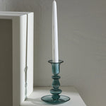 Alyce Glass Candle Holder, 13x10cm, Green
