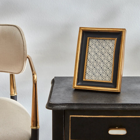 Karaca Home Gwen Photo Frame, 16,5x21,5cm, Gold Black