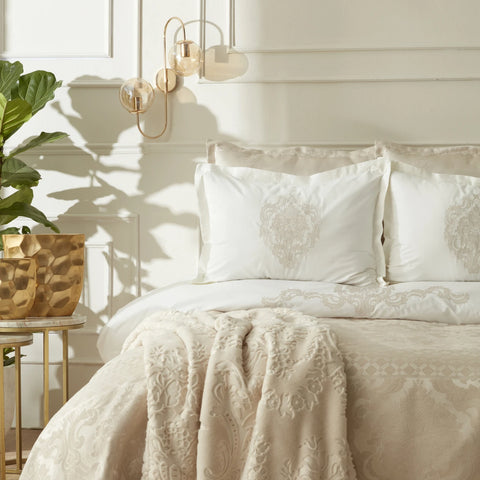 Karaca Home Tugba 8-Piece Bedding Set, Double, Gold