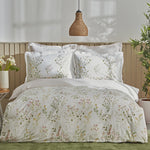 Karaca Home Sera 100% Turkish Cotton Duvet Cover Set with Bed Sheet, Double, Green