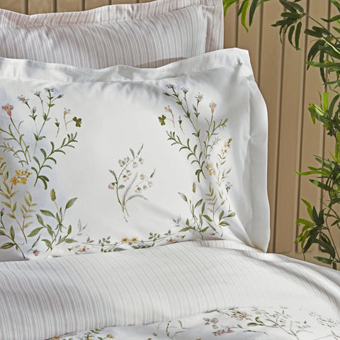 Karaca Home Sera 100% Turkish Cotton Duvet Cover Set with Bed Sheet, Double, Green