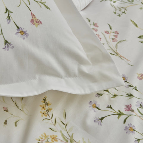 Karaca Home Sera 100% Turkish Cotton Duvet Cover Set with Bed Sheet, Double, Green