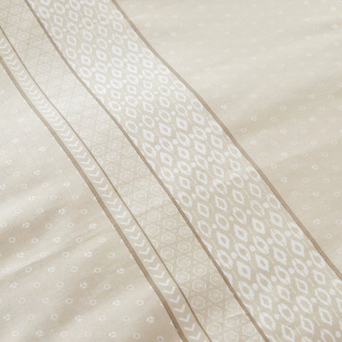 Karaca Home Keira 100% Turkish Cotton Duvet Cover Set, Double, Beige