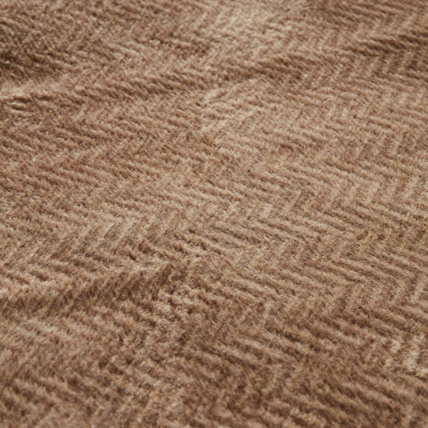 Karaca Home Sandra Herringbone Pattern Blanket, 200x220cm, Double, Beige
